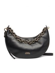 Tommy Hilfiger Torebka Moon Leather Crossover AW0AW17467 Czarny. Czarne listonoszki damskie Tommy Hilfiger, bez wzorów, ze skóry, bez dodatków. Za 659.99 zł.