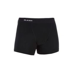 Bokserki bieliźniane Kola męskie. Czarne bokserki męskie OLAIAN, bez wzorów, z elastanu. W wyprzedaży za 19.99 zł.