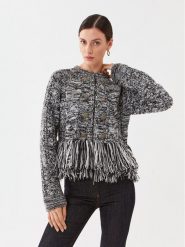 TWINSET Kardigan 232TP3060 Czarny Regular Fit. Czarne kardigany damskie Twinset, m, bez wzorów, z syntetyku, bez kołnierzyka. Za 1,489.00 zł.