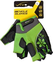 Vivo Rękawiczki rowerowe damskie Lady SB-01-3151 zielono-czarne r. L (4962253). Czarne rękawiczki damskie VIVO, bez wzorów. Za 39.00 zł.