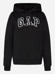Gap Bluza 463506-01 Czarny Regular Fit. Czarne bluzy damskie GAP, xxs, bez wzorów, z syntetyku, bez ramiączek, bez kaptura. Za 139.99 zł.