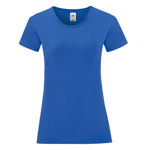 Koszulka Damska Iconic 150. Niebieskie bluzki damskie fruit of the loom, l, bez wzorów, sportowe, bez kołnierzyka, bez ramiączek. Za 27.99 zł.