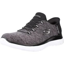 Buty Summits - Dazzling Haze Rozmiar 39 - 149937-BKW Szary. Czarne obuwie sportowe damskie Skechers, bez wzorów, z dzianiny, bez zapięcia. Za 249.99 zł.