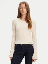 Guess Sweter W5YR13 Z3OT0 Beżowy Regular Fit. Brązowe swetry nierozpinane damskie Guess, s, z aplikacjami, z syntetyku, bez kołnierzyka, bez ramiączek. Za 279.99 zł.