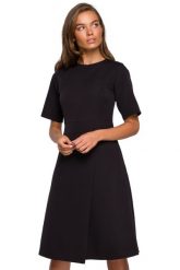 Sukienka elegancka trapezowa z asymetrycznym dołem czarny wizytowa. Czarne sukienki damskie Stylove, do pracy, l, bez wzorów, biznesowe, z asymetrycznym kołnierzem, bez ramiączek, asymetryczne. Za 319.00 zł.