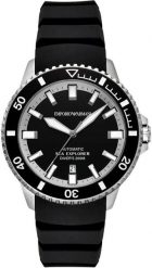 Zegarek Emporio Armani Emporio Armani Sea Explorer AR60086 Zegarek męski 42 mm automatyczny. Niebieskie zegarki męskie Emporio Armani, bez wzorów. Za 610.99 zł.