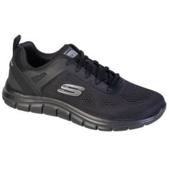 Buty sportowe Sneakersy męskie, Track-Broader. Czarne buty sportowe męskie Skechers, bez wzorów, bez zapięcia, trekkingowe. Za 297.68 zł.