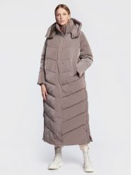 Calvin Klein Płaszcz zimowy Modern K20K205127 Brązowy Regular Fit. Brązowe płaszcze damskie Calvin Klein, na zimę, m, bez wzorów, z syntetyku, bez kołnierzyka, bez kaptura. Za 1,599.00 zł.