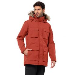 Kurtka męska Jack Wolfskin Glacier Canyon Parka. Brązowe kurtki męskie Jack Wolfskin, m, bez wzorów, sportowe, bez kołnierzyka, bez kaptura. Za 1,259.00 zł.