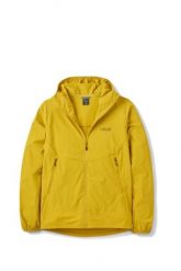 Kurtka softshell męska Borealis Hoody. Żółte kurtki męskie RAB, l, bez wzorów, z materiału, z kapturem, do biegania. Za 539.99 zł.