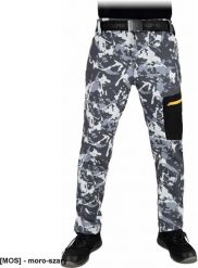 Reis - spodnie ochronne softshell męskie oddychające wiatro-wodoodporne stretch 4D kieszenie na suwak 94% poliester 6% elastan 300 g/m moro-szary 62. Brązowe spodnie sportowe męskie Reis, m, bez wzorów, z elastanu. Za 104.26 zł.
