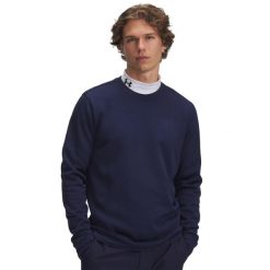 Polarowy sweter Under Armour. Niebieskie swetry męskie Under Armour, m, bez wzorów, z polaru, sportowe, bez kołnierzyka, bez ramiączek. Za 330.50 zł.