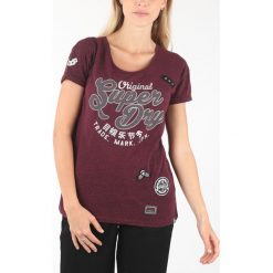 SuperDry Koszulka Czerwony. Czerwone bluzki damskie Superdry, xxs, bez wzorów, z bawełny, bez kołnierzyka, bez ramiączek. Za 206.95 zł.