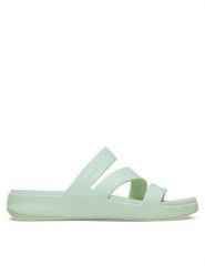 Crocs Klapki Getaway Strappy 209587 Zielony. Zielone klapki damskie Crocs, bez wzorów, z tworzywa sztucznego, bez obcasa, bez zapięcia. Za 179.99 zł.