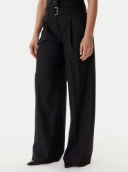 Guess Spodnie palazzo W5BB13 W2422 Czarny Regular Fit. Czarne spodnie materiałowe damskie Guess, z aplikacjami, z materiału. Za 619.99 zł.