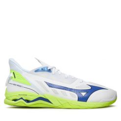 Buty halowe Mizuno. Białe buty sportowe męskie Mizuno, bez wzorów, bez zapięcia, mizuno wave. Za 689.99 zł.