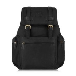 Plecak vintage PAOLO PERUZZI czarny SI-02-BL. Czarne plecaki męskie Paolo Peruzzi, bez wzorów, z materiału, vintage. Za 219.99 zł.