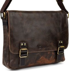 Beltimore Beltimore torba męska na ramię skórzana Duża brązowa M85. Brązowe torby na ramię męskie Beltimore, na ramię, duże. Za 299.99 zł.