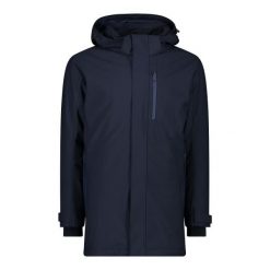 Parka softshell CMP. Czarne parki męskie CMP, bez wzorów, z softshellu, sportowe, bez kołnierzyka, bez kaptura. Za 716.50 zł.