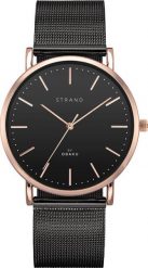 Zegarek Strand Zegarek męski Strand S702GXVBMB czarny. Czarne zegarki męskie Strand, bez wzorów. Za 240.00 zł.