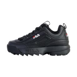Buty sportowe Sneakersy damskie, Fila Disruptor Low Wmn. Czarne obuwie sportowe damskie Fila, bez wzorów, z materiału, bez zapięcia, trekkingowe. Za 424.99 zł.