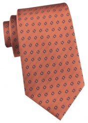 Krawat Męski - Angelo di Monti - Pomarańcz w Groszki. Krawaty i muchy Angelo di Monti, bez wzorów, z tkaniny, eleganckie. Za 45.00 zł.