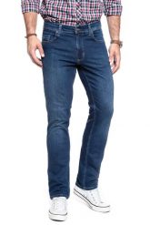 MUSTANG WASHINGTON MĘSKIE SPODNIE JEANSOWE DENIM BLUE 1007640 5000 881. Niebieskie spodnie sportowe męskie Mustang, l, z aplikacjami, z bawełny, trekkingowe. W wyprzedaży za 129.99 zł.