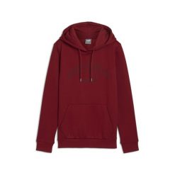 Damska bluza z kapturem ESS+ LOGO LAB PUMA Intense Red. Czerwone bluzy damskie Puma, m, bez wzorów, sportowe, bez ramiączek, z kapturem. Za 270.26 zł.