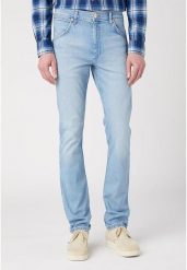 MĘSKIE SPODNIE WRANGLER 11MWZ HORIZON W1MZ68359. Niebieskie spodnie materiałowe męskie Wrangler, bez wzorów, z bawełny. Za 229.99 zł.