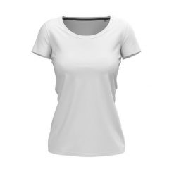 Damska Koszulka Z Okrągłym Dekoltem Claire. Białe bluzki damskie Stedman, xl, bez wzorów, sportowe, bez kołnierzyka, bez ramiączek. Za 52.99 zł.