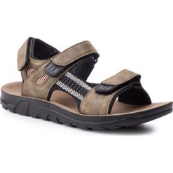 Sandały LANETTI MS17009-1. Brązowe sandały męskie Lanetti, bez wzorów, z materiału, bez zapięcia. Za 79.99 zł.