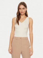 Guess Top W5RR18 Z34O0 Biały Regular Fit. Białe topy damskie Guess, l, z aplikacjami, z wiskozy, bez kołnierzyka, bez ramiączek. Za 159.99 zł.