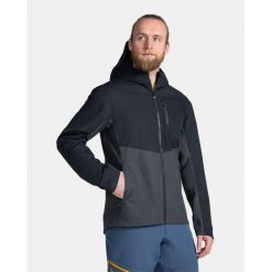 Męska kurtka outdoorowa Kilpi SONNA-M. Czarne kurtki męskie Kilpi, m, bez wzorów, sportowe, bez kaptura. Za 422.05 zł.