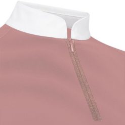 Damska koszula konkursowa z długim rękawem na zamek Kentucky Horsewear Classic. Brązowe koszule damskie KENTUCKY HORSEWEAR, s, bez wzorów, z materiału, eleganckie, bez kołnierzyka, bez ramiączek. Za 481.00 zł.