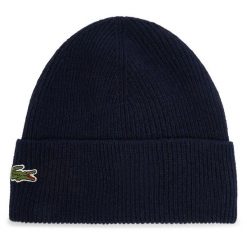 Zestaw szalik i czapka Lacoste. Niebieskie czapki damskie Lacoste, bez wzorów. Za 549.99 zł.