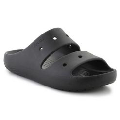 Klapki Crocs Classic sandal V2 U 209403-001 czarne. Czarne klapki męskie bez wzorów, bez zapięcia. Za 271.50 zł.