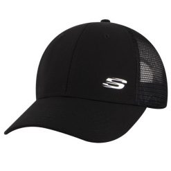 Czapka z daszkiem dla dorosłych Skechers Sport S Metal Hat Cap. Czarne czapki damskie Skechers, bez wzorów, z poliesteru, sportowe. Za 119.99 zł.