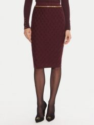 Elisabetta Franchi Spódnica ołówkowa GK-20B-56E2-V390 Bordowy Slim Fit. Czerwone spódnice damskie Elisabetta Franchi, bez wzorów, z wiskozy, ołówkowe. Za 1,689.00 zł.