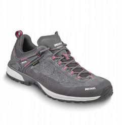 Buty turystyczne damskie Meindl Top Trail Lady GTX - granite/rosé. Czerwone obuwie trekkingowe damskie MEINDL, bez zapięcia. Za 1,065.73 zł.