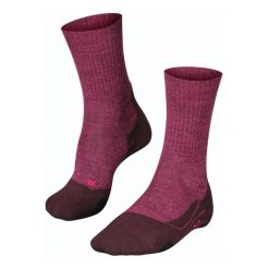 Skarpetki damskie Falke TK2 Wool. Czerwone skarpetki damskie Falke, bez wzorów, z materiału. Za 177.50 zł.