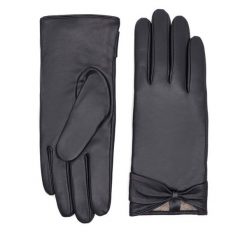 Rękawiczki Damskie Lasocki. Czarne rękawiczki damskie Lasocki, bez wzorów. Za 119.99 zł.