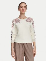 Liu Jo Sport Sweter TF6094 MS49I Kremowy Regular Fit. Białe swetry nierozpinane damskie Liu Jo Sport, l, bez wzorów, z wiskozy, sportowe, bez kołnierzyka, bez ramiączek. Za 729.99 zł.