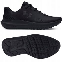 BUTY MĘSKIE UNDER ARMOUR CHARGED SURGE 4 3027000-002. Buty sportowe męskie Under Armour, bez wzorów, bez zapięcia. Za 344.49 zł.
