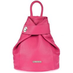 Plecak skórzany Beltimore T54 fuksja. Czerwone plecaki damskie bez wzorów, ze skóry, eleganckie. Za 285.99 zł.
