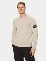 Stone Island Sweter 8115545B4 Beżowy Regular Fit. Brązowe swetry męskie Stone Island, m, bez wzorów, z wełny, bez kołnierzyka, bez ramiączek. Za 1,299.00 zł.