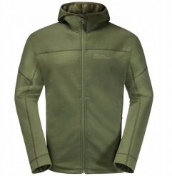 Jack Wolfskin Hirschberg Hooded FZ M 1710881-4129 Zielone M. Zielone bluzy męskie Jack Wolfskin, m, bez wzorów, bez kaptura. Za 345.97 zł.