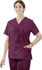 Visent BLUZA MEDYCZNA DAMSKA BLUZA LEKARSKA jasna śliwka XXS. Bluzy damskie Visent, xxs, bez wzorów, bez ramiączek, bez kaptura. Za 59.99 zł.