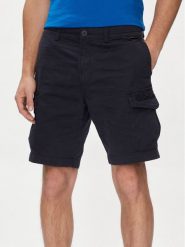Napapijri Szorty materiałowe N-Deline NP0A4HOT Granatowy Regular Fit. Niebieskie szorty męskie Napapijri, bez wzorów, z bawełny. Za 239.99 zł.