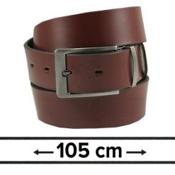Pasek do Spodni Męski, Brązowy 105cm, Skórzany, Elegancki, Możliwość Skrócenia -ZET. Brązowe paski męskie Zet, ze skóry, eleganckie. Za 89.00 zł.