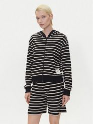 Emporio Armani Underwear Bluza EW000384 AF10886 FC061 Czarny Regular Fit. Czarne bluzy damskie Emporio Armani Underwear, l, bez wzorów, z bawełny, bez ramiączek, bez kaptura. Za 399.99 zł.